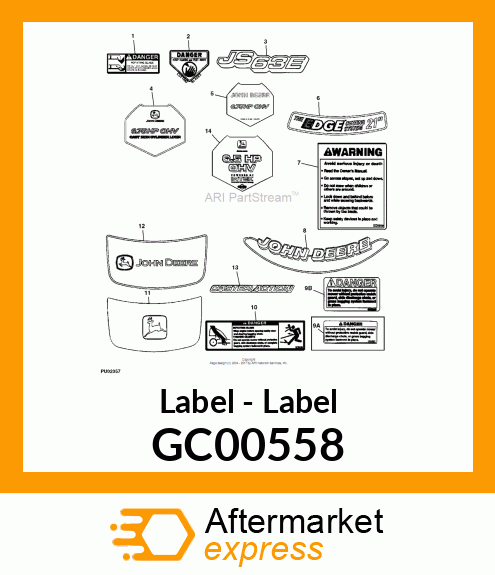 Label Caster Front GC00558