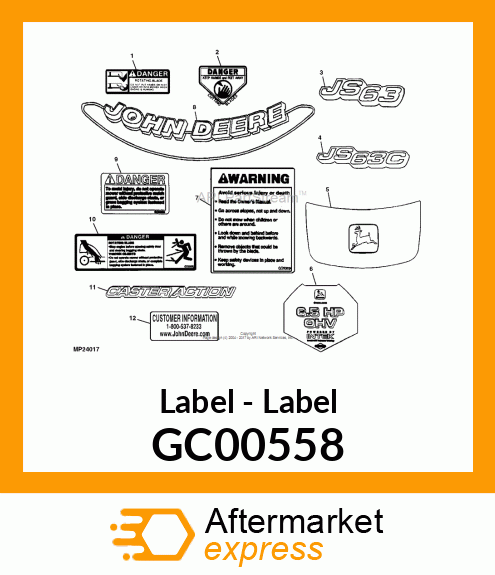 Label Caster Front GC00558