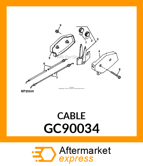 CABLE, THROTTLE GC90034