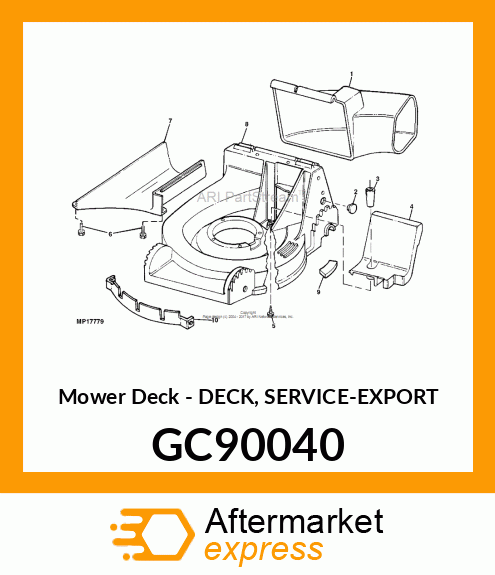 Mower Deck - DECK, SERVICE-EXPORT GC90040