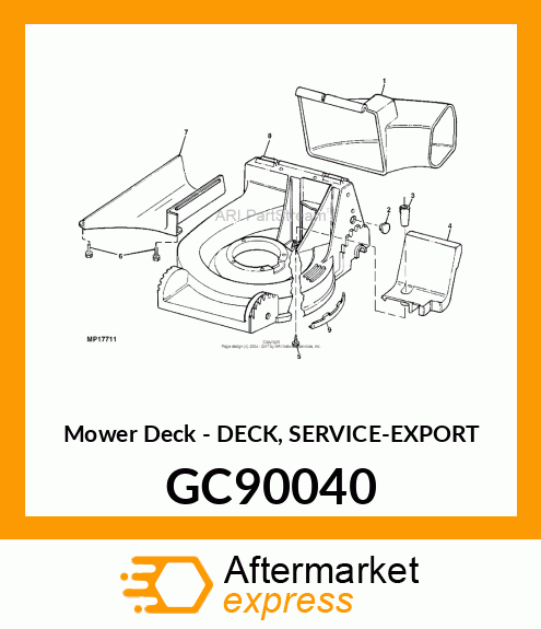 Mower Deck - DECK, SERVICE-EXPORT GC90040