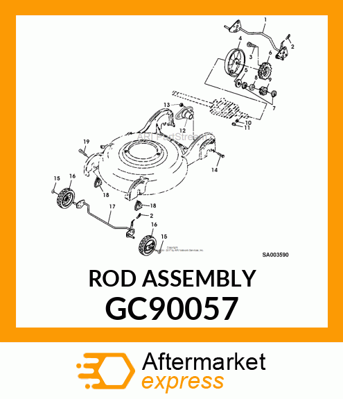 FRONT ROD ASSEMBLY (RIVETED) GC90057