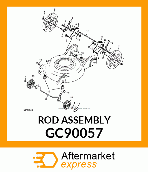 FRONT ROD ASSEMBLY (RIVETED) GC90057