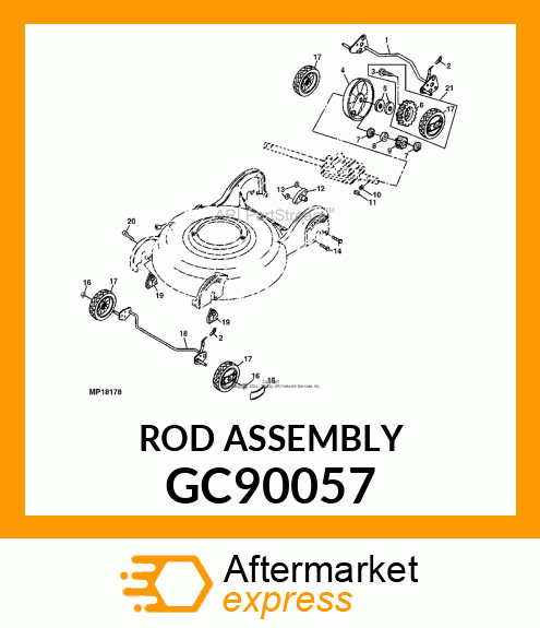 FRONT ROD ASSEMBLY (RIVETED) GC90057