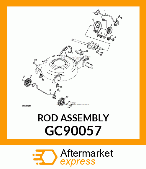 FRONT ROD ASSEMBLY (RIVETED) GC90057