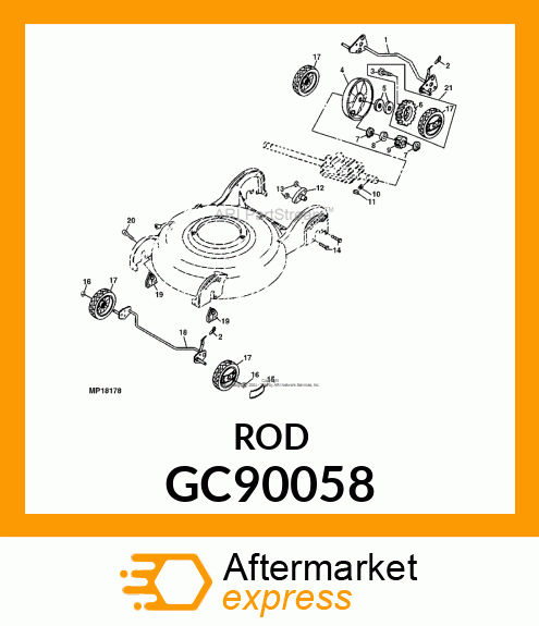 Rear Rod Asm Riveted # GC90058