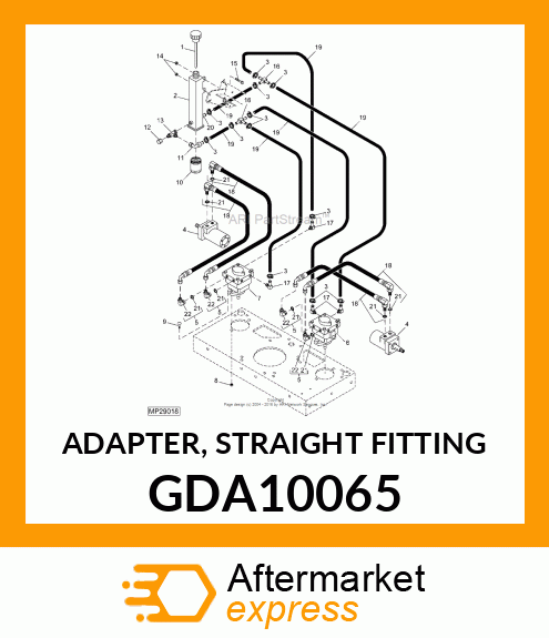 ADAPTER, STRAIGHT FITTING GDA10065