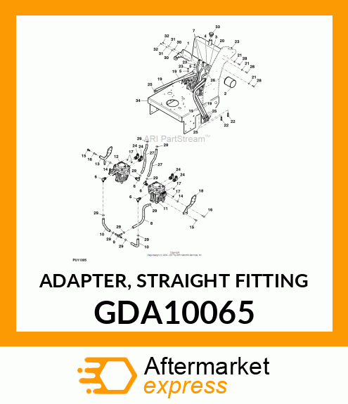 ADAPTER, STRAIGHT FITTING GDA10065