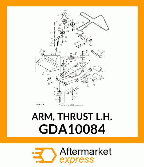 ARM, THRUST L.H. GDA10084