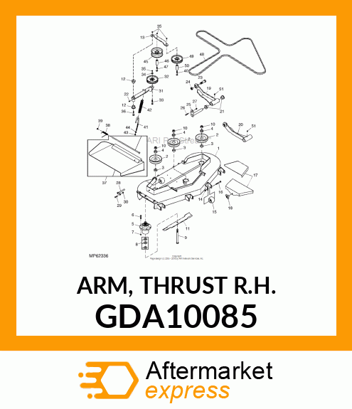 ARM, THRUST R.H. GDA10085