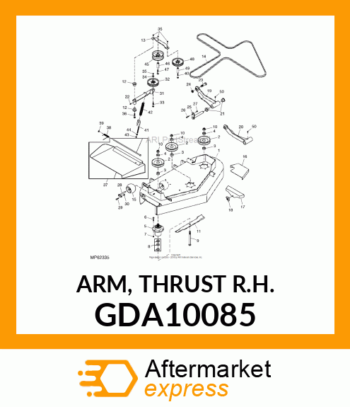 ARM, THRUST R.H. GDA10085