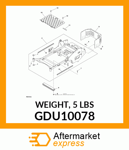 WEIGHT, 5 LBS GDU10078