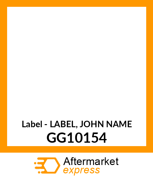 Label - LABEL, JOHN NAME GG10154
