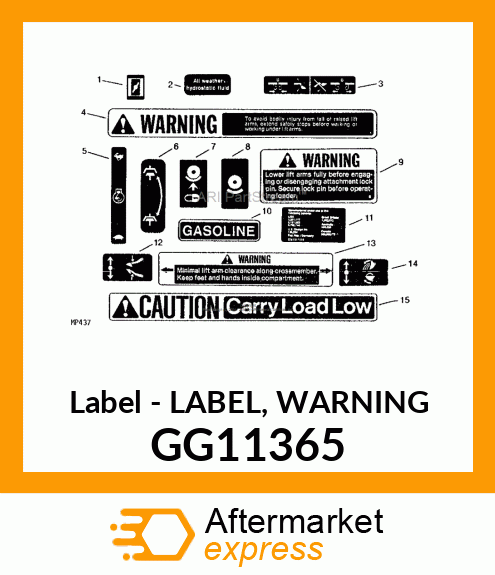 Label - LABEL, WARNING GG11365