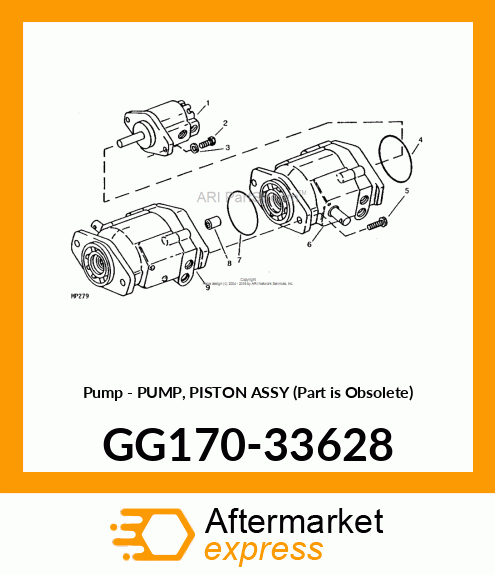 Pump - PUMP, PISTON ASSY (Part is Obsolete) GG170-33628