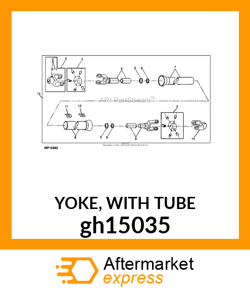 YOKE, WITH TUBE gh15035