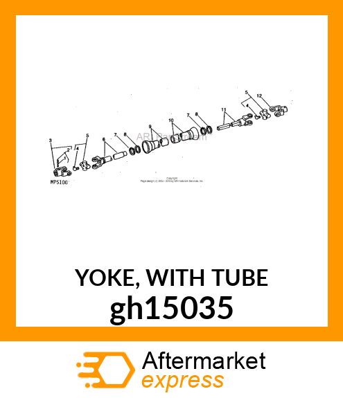 YOKE, WITH TUBE gh15035