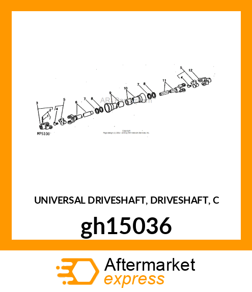 UNIVERSAL DRIVESHAFT, DRIVESHAFT, C gh15036