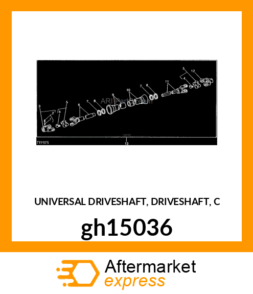 UNIVERSAL DRIVESHAFT, DRIVESHAFT, C gh15036