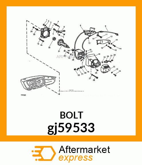 SCREW, SLTD CHEESE HEAD, METRIC gj59533