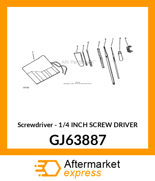 Screwdriver - 1/4 INCH SCREW DRIVER GJ63887