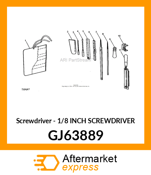 Screwdriver - 1/8 INCH SCREWDRIVER GJ63889