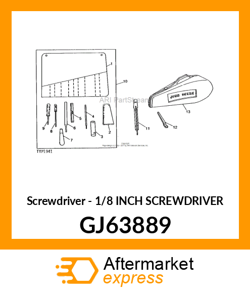 Screwdriver - 1/8 INCH SCREWDRIVER GJ63889