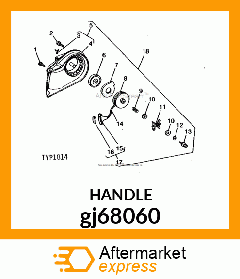 GRIP,RECOIL STARTER W/O GRIP CAP gj68060