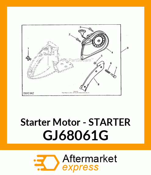 Starter Motor - STARTER GJ68061G