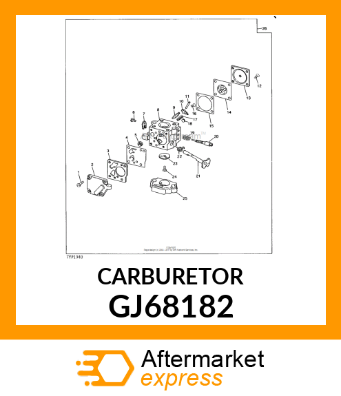 Carburetor - CARBURETOR ASSY GJ68182