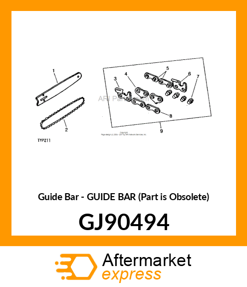 Guide Bar - GUIDE BAR (Part is Obsolete) GJ90494