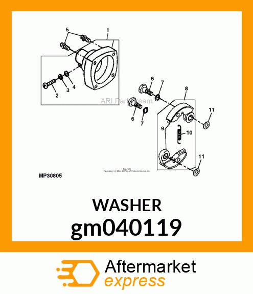 WASHER, METALLIC, ROUND HOLE gm040119