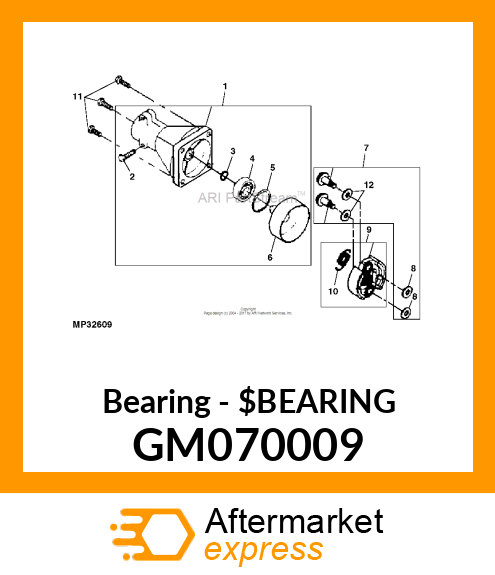 Bearing - $BEARING GM070009