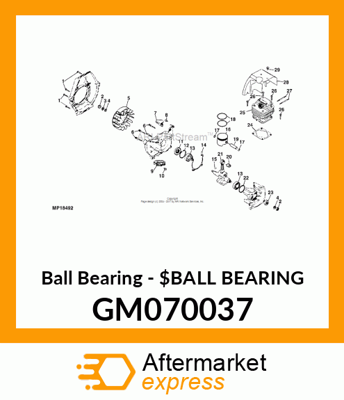 Ball Bearing - $BALL BEARING GM070037