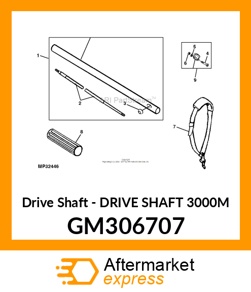 DRIVE SHAFT 3000M GM306707