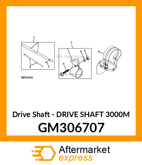 DRIVE SHAFT 3000M GM306707