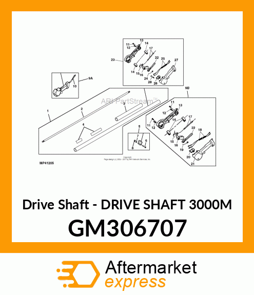 DRIVE SHAFT 3000M GM306707