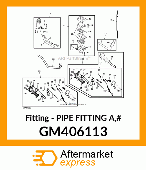 Fitting - PIPE FITTING A,# GM406113