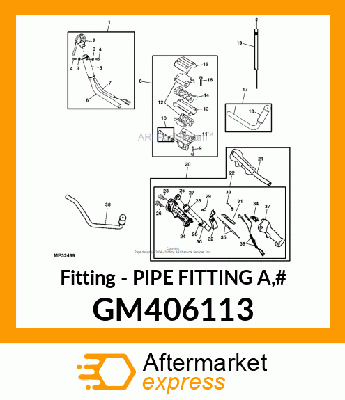 Fitting - PIPE FITTING A,# GM406113