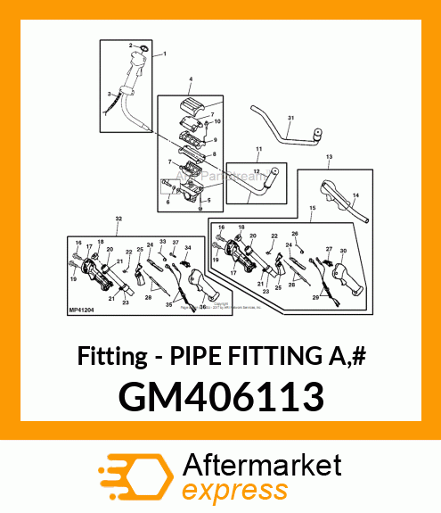 Fitting - PIPE FITTING A,# GM406113