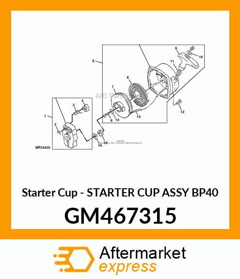 Starter Cup GM467315