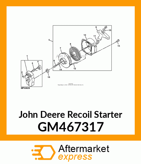 Spare part GM467317 + Recoil Starter