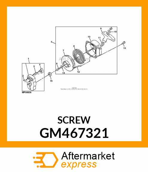 Spare part GM467321 + Screw