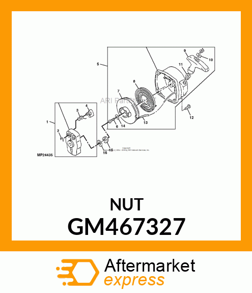 10PK Nut GM467327