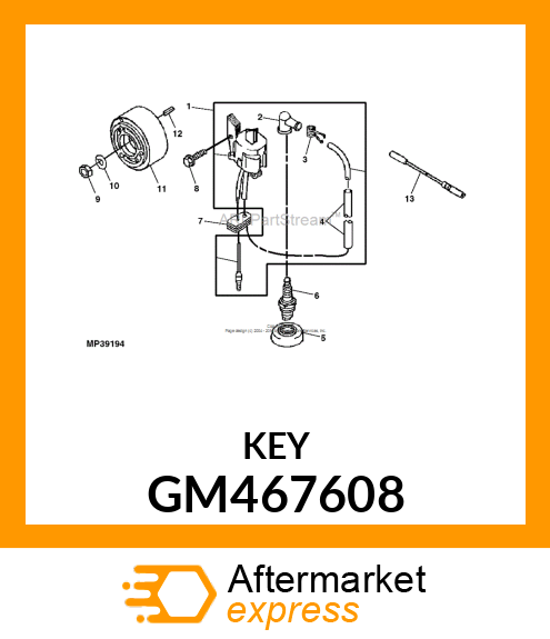 Shaft Key GM467608