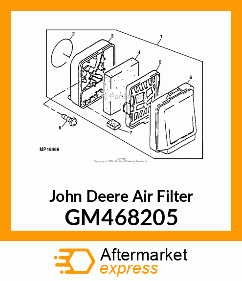 FILTER ELEMENT AIR BP40 UT08055 GM468205