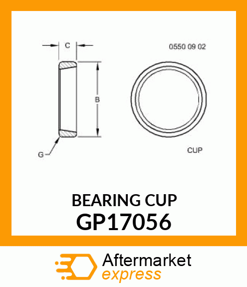 CUP, BEARING F GP17056