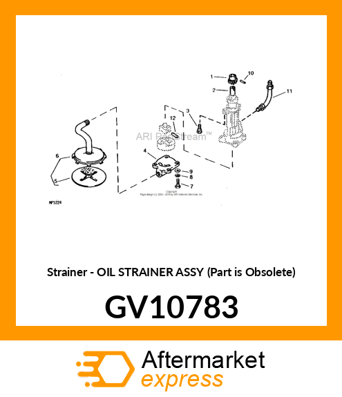Strainer - OIL STRAINER ASSY (Part is Obsolete) GV10783