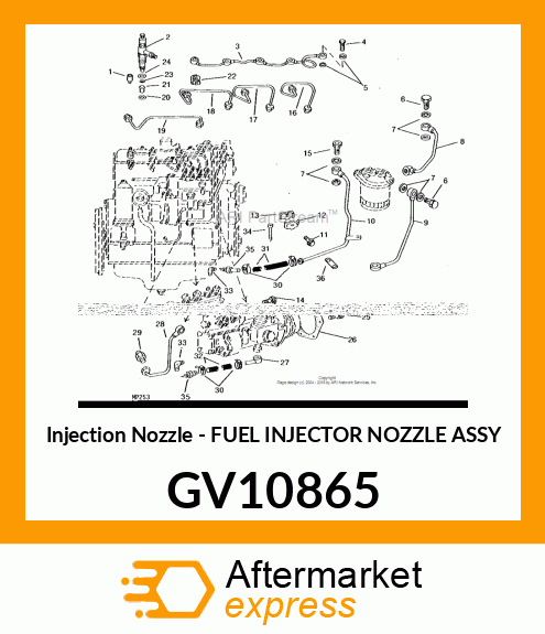 Injection Nozzle - FUEL INJECTOR NOZZLE ASSY GV10865
