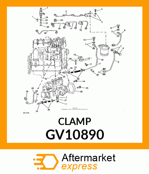 Clamp - CLAMP F (Part is Obsolete) GV10890